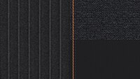 ‘RIMINI’ embossed fabric seat trim with Orange stitch detail